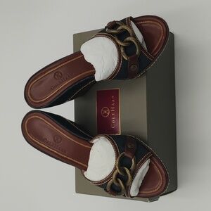 Cole Haan denim wedge shoes